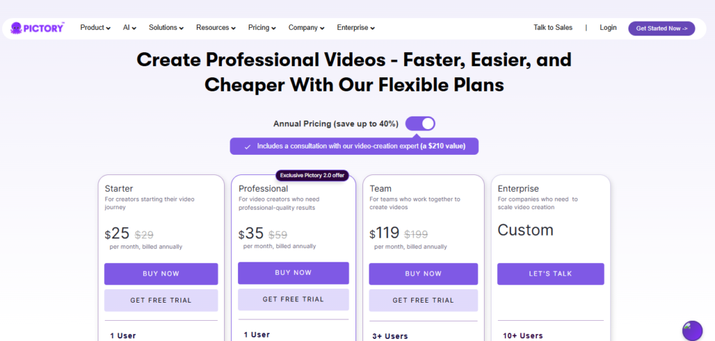 Pictory AI Review 2026 Pricing
